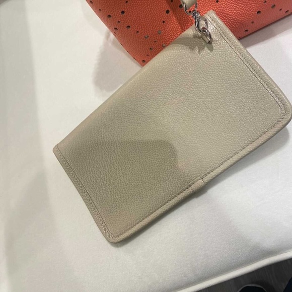 Chanel Caviar Drawstring Perforated Bucket Bag Coral Pink Orange Silver HW - Picture 8 of 16